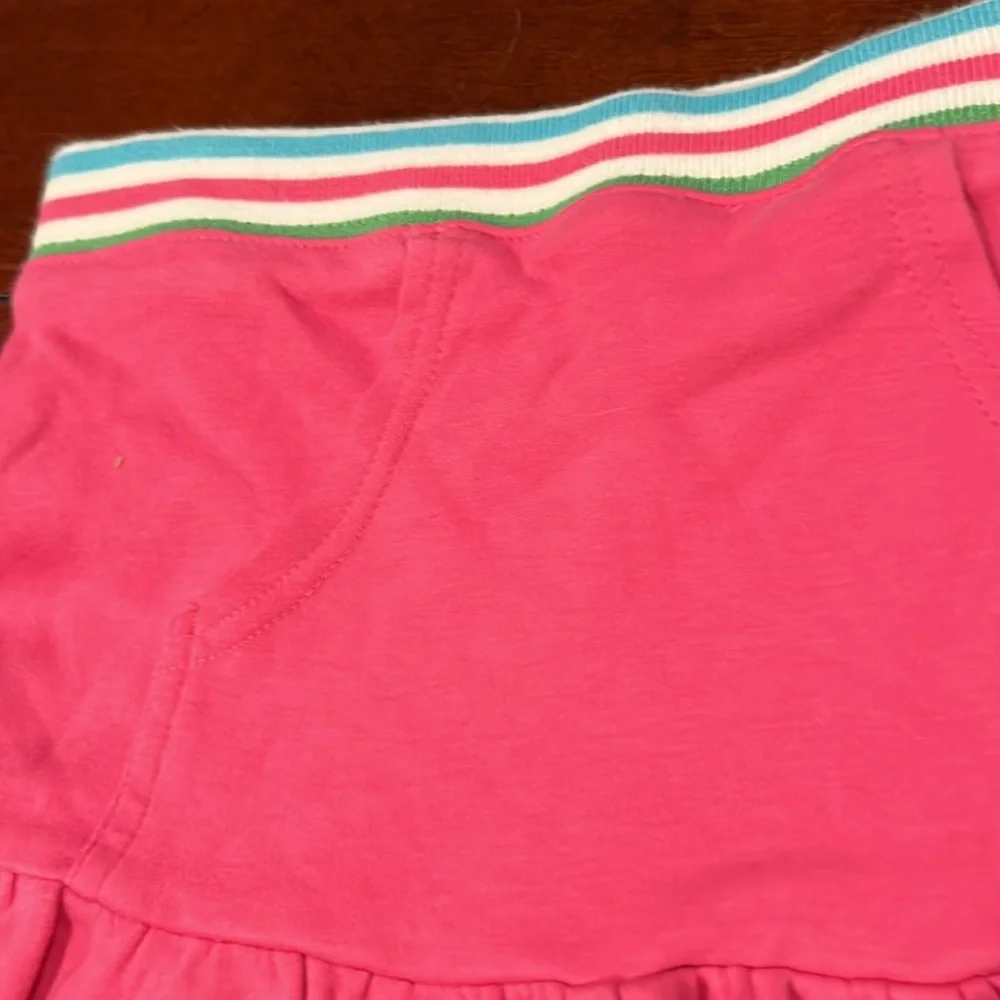 Gymboree Tennis Match Stripe Trim Pink Ruffle Skort Size 7